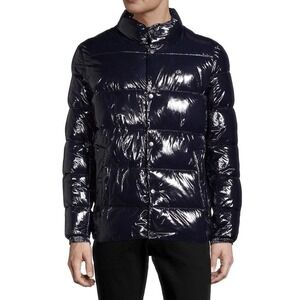 NWT Calvin Klein High Shine Puffer Jacket Coat Navy Mens Sz M MSRP $225 Outdoor